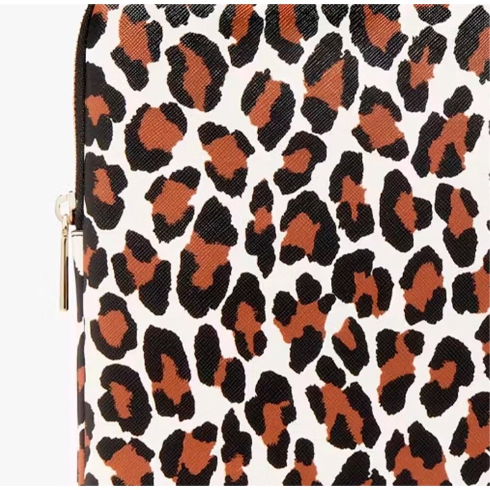 S Kate Spade Madison Spotted Leopard Universal Laptop Sleeve KI379 NWT Leopardo - Picture 5 of 6